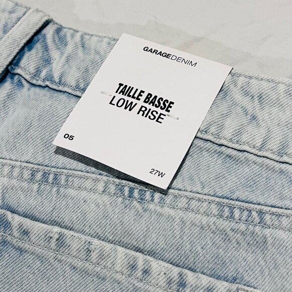 Garage Denim Low Rise Distressed Shorts Size 27 NWT - Picture 3 of 5